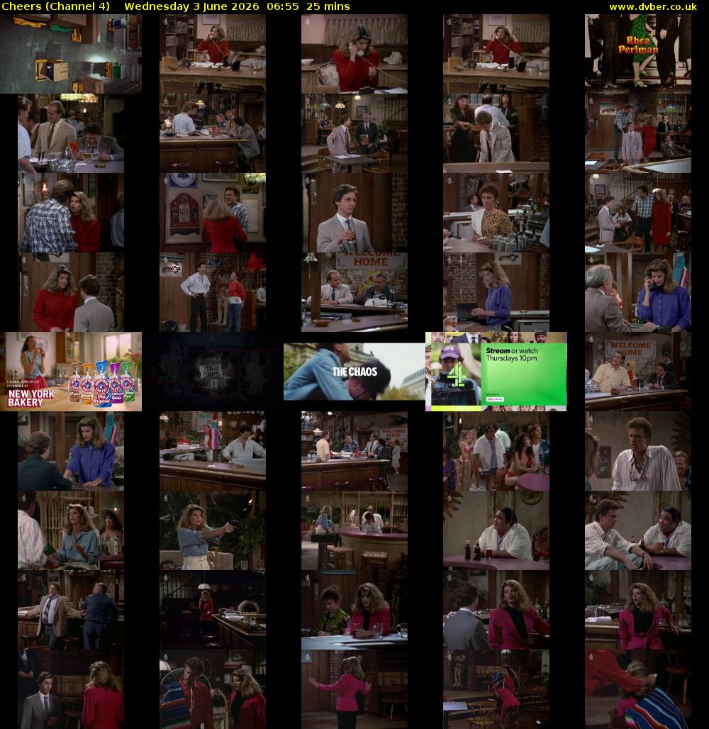Cheers (Channel 4) Wednesday 3 June 2026 06:55 - 07:20