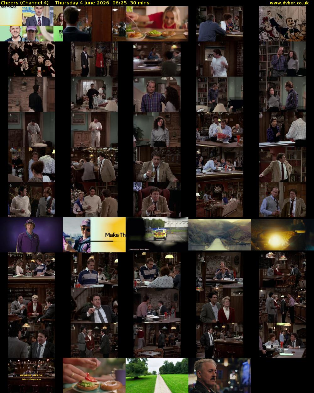 Cheers (Channel 4) Thursday 4 June 2026 06:25 - 06:55