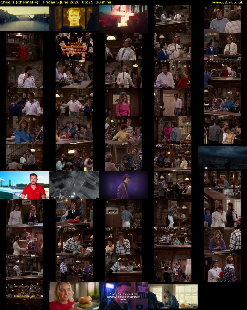Cheers (Channel 4) Friday 5 June 2026 06:25 - 06:55