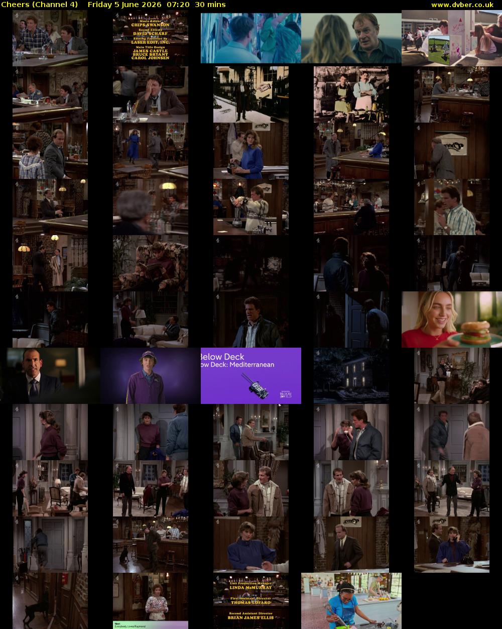 Cheers (Channel 4) Friday 5 June 2026 07:20 - 07:50