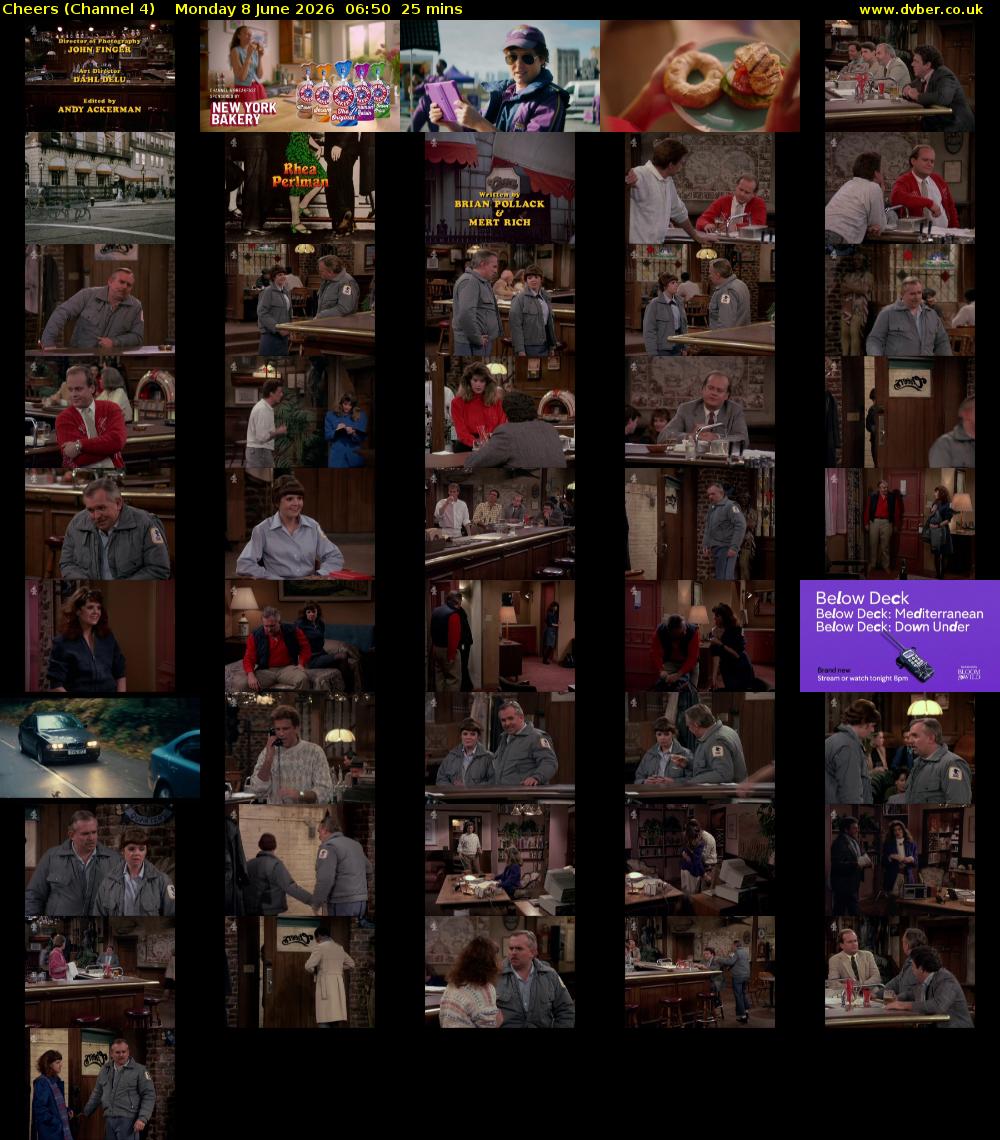 Cheers (Channel 4) Monday 8 June 2026 06:50 - 07:15