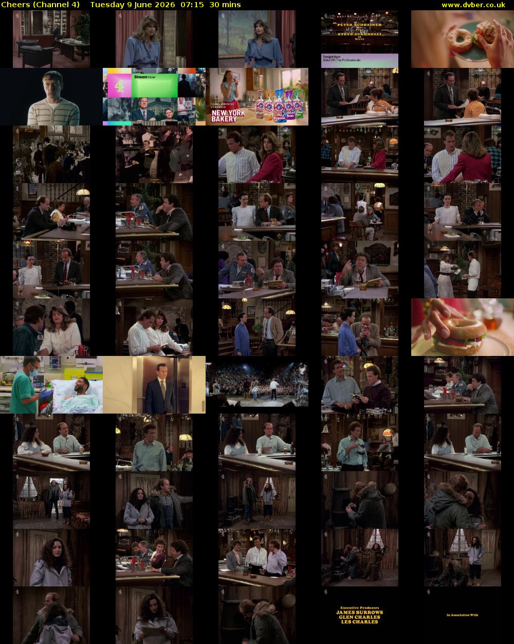 Cheers (Channel 4) Tuesday 9 June 2026 07:15 - 07:45