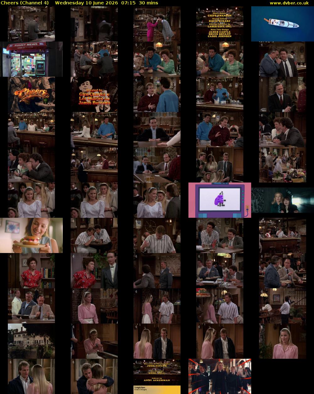 Cheers (Channel 4) Wednesday 10 June 2026 07:15 - 07:45
