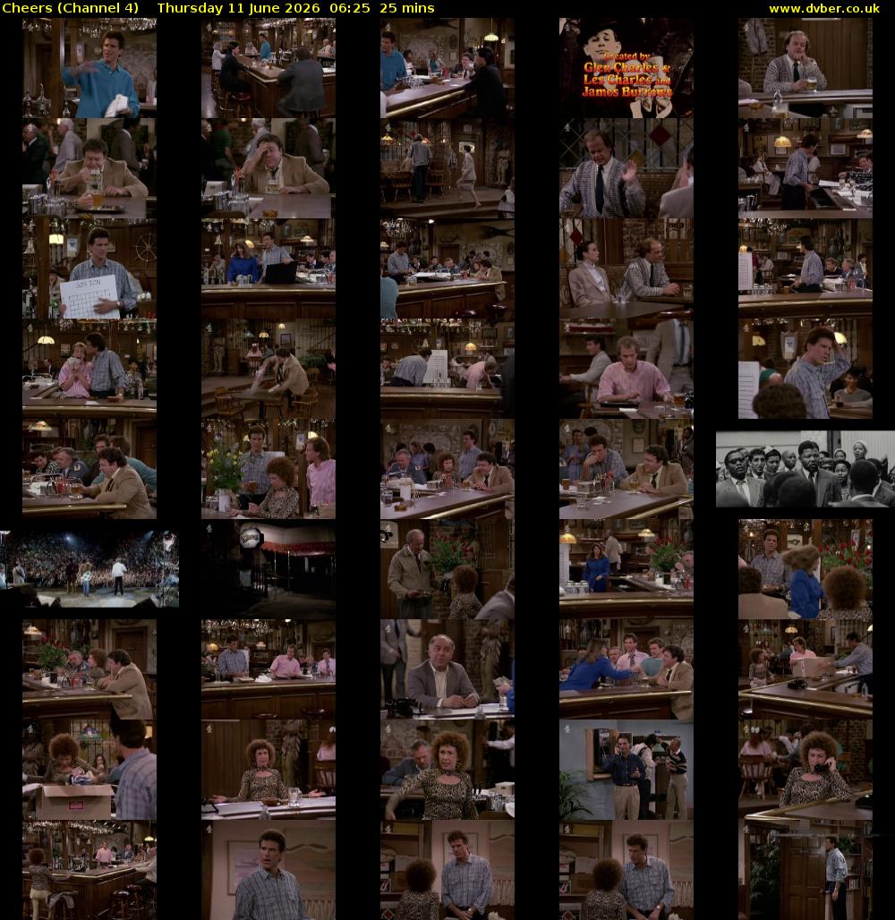 Cheers (Channel 4) Thursday 11 June 2026 06:25 - 06:50