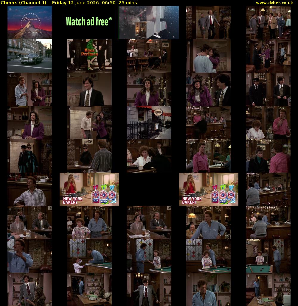 Cheers (Channel 4) Friday 12 June 2026 06:50 - 07:15