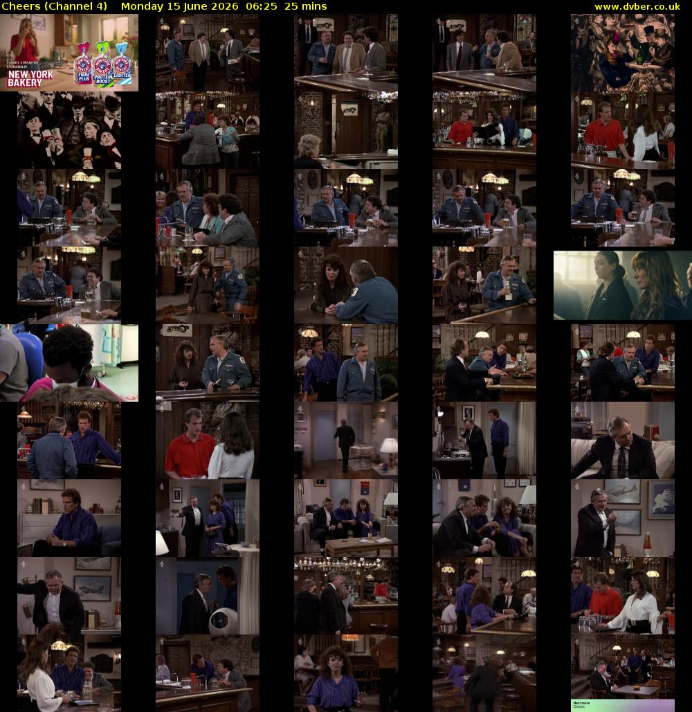 Cheers (Channel 4) Monday 15 June 2026 06:25 - 06:50
