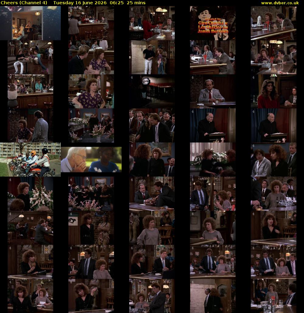 Cheers (Channel 4) Tuesday 16 June 2026 06:25 - 06:50
