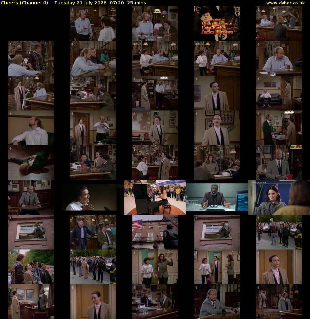 Cheers (Channel 4) Tuesday 21 July 2026 07:20 - 07:45