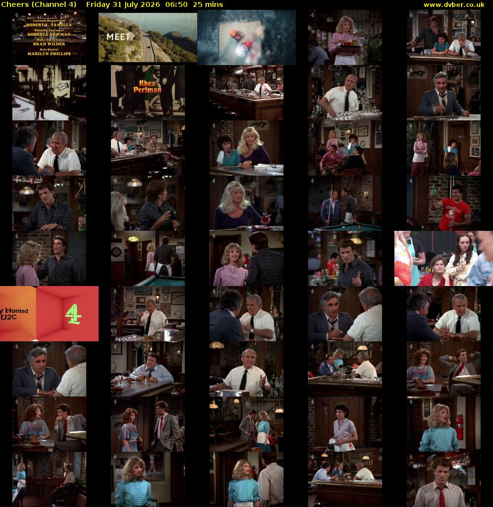 Cheers (Channel 4) Friday 31 July 2026 06:50 - 07:15