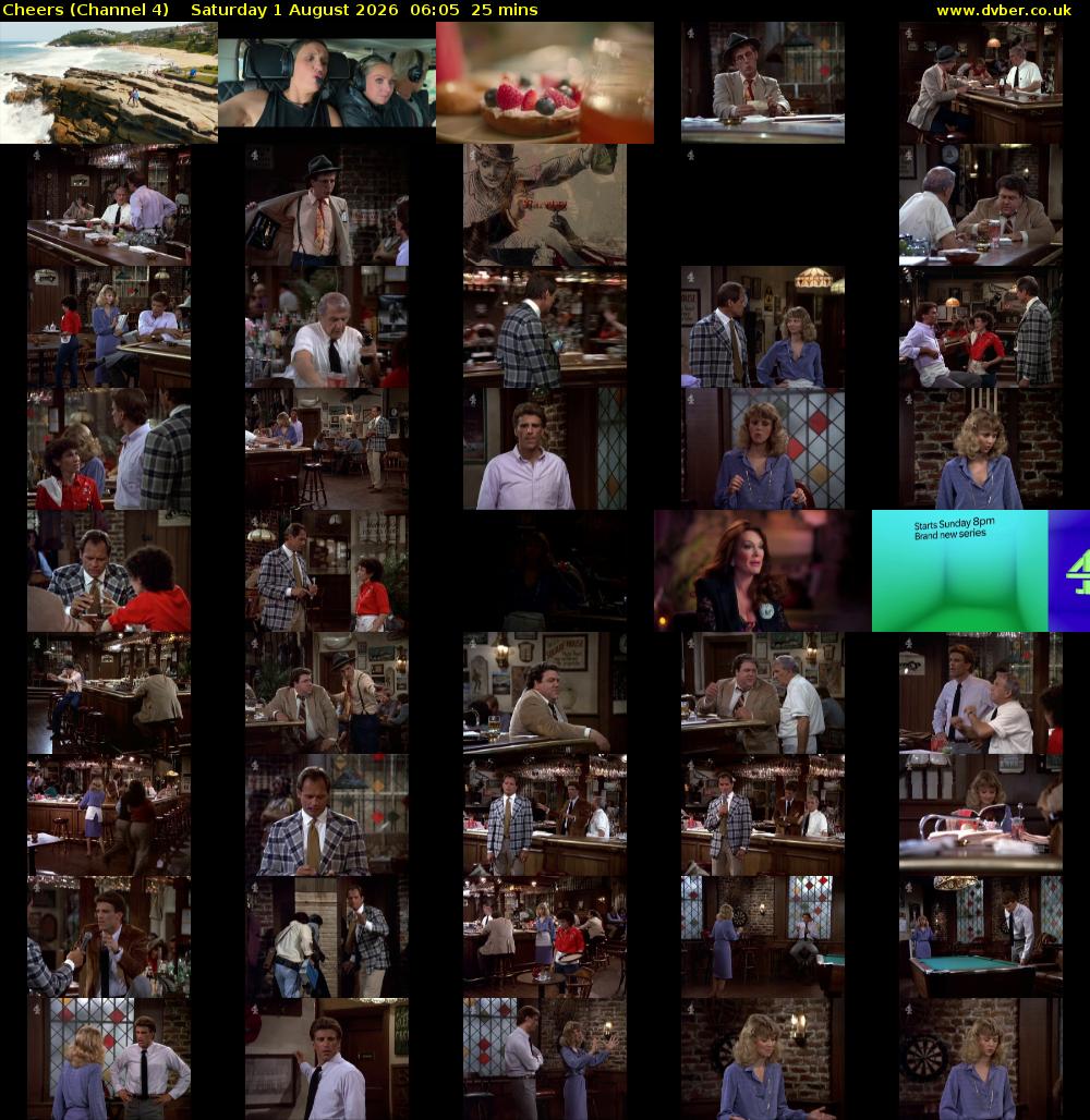 Cheers (Channel 4) Saturday 1 August 2026 06:05 - 06:30