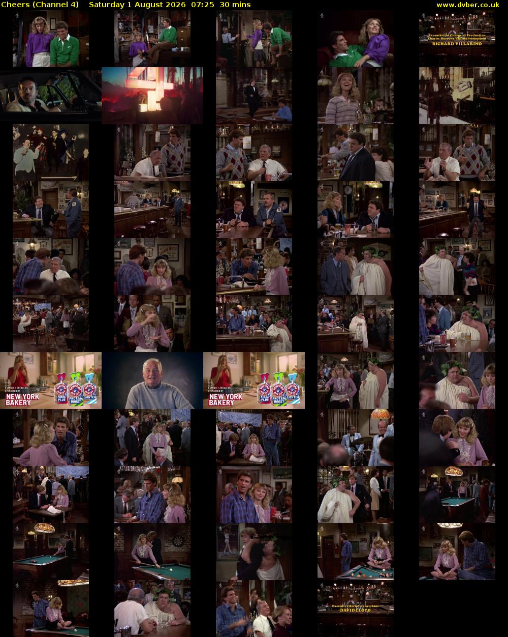 Cheers (Channel 4) Saturday 1 August 2026 07:25 - 07:55