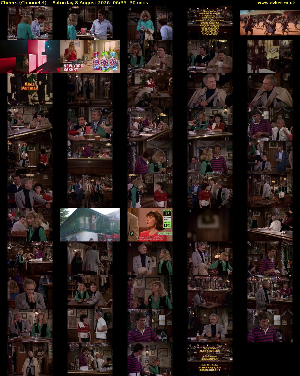 Cheers (Channel 4) Saturday 8 August 2026 06:35 - 07:05