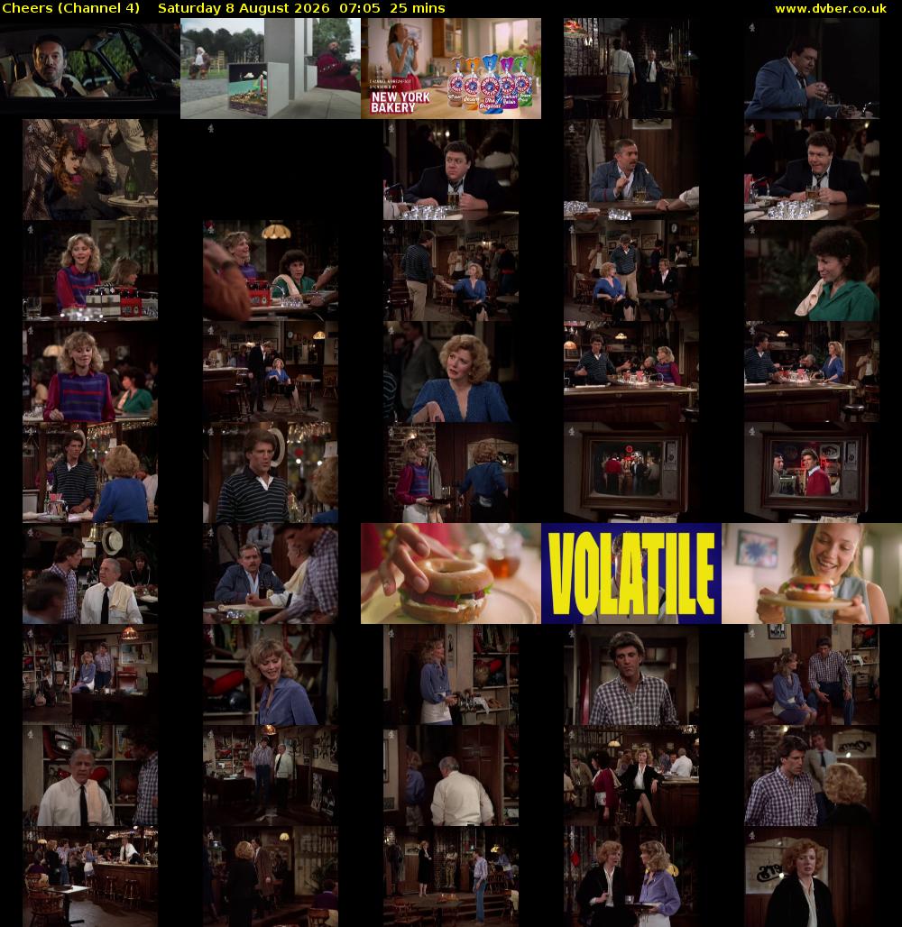 Cheers (Channel 4) Saturday 8 August 2026 07:05 - 07:30