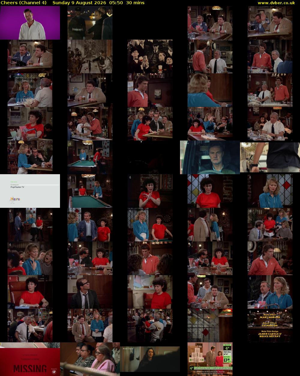 Cheers (Channel 4) Sunday 9 August 2026 05:50 - 06:20