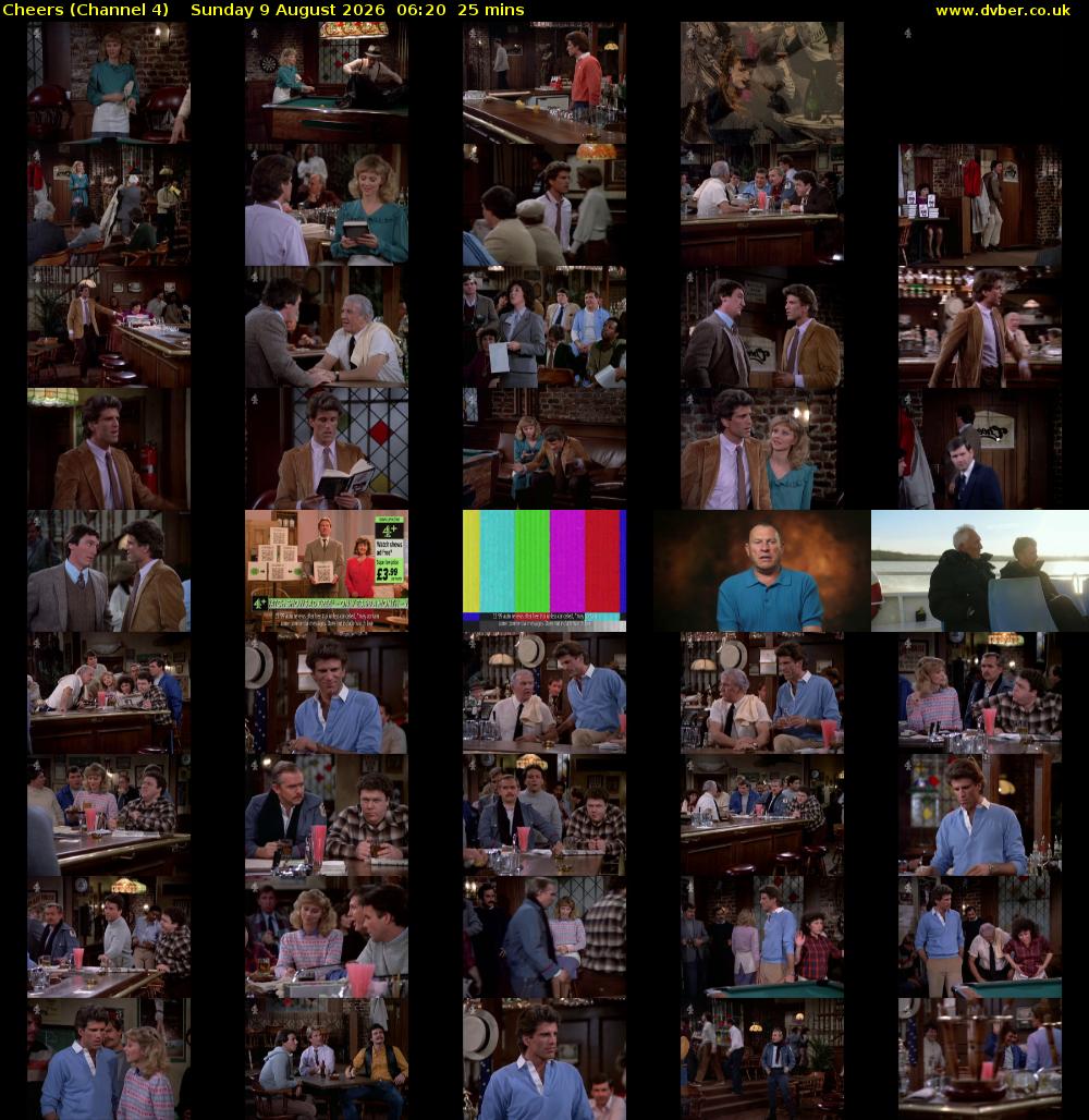 Cheers (Channel 4) Sunday 9 August 2026 06:20 - 06:45