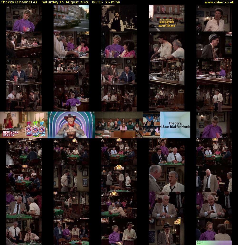 Cheers (Channel 4) Saturday 15 August 2026 06:35 - 07:00