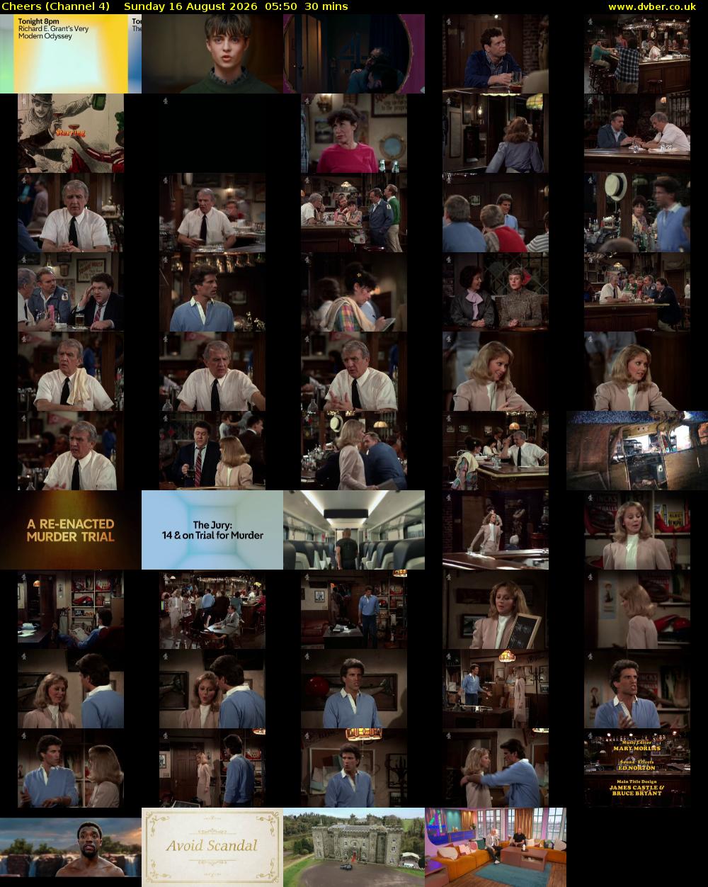 Cheers (Channel 4) Sunday 16 August 2026 05:50 - 06:20