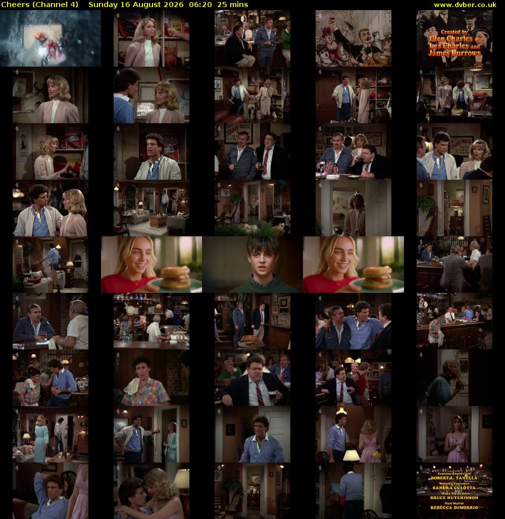 Cheers (Channel 4) Sunday 16 August 2026 06:20 - 06:45