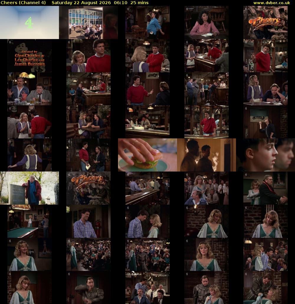 Cheers (Channel 4) Saturday 22 August 2026 06:10 - 06:35