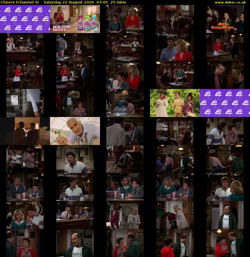 Cheers (Channel 4) Saturday 22 August 2026 07:05 - 07:30