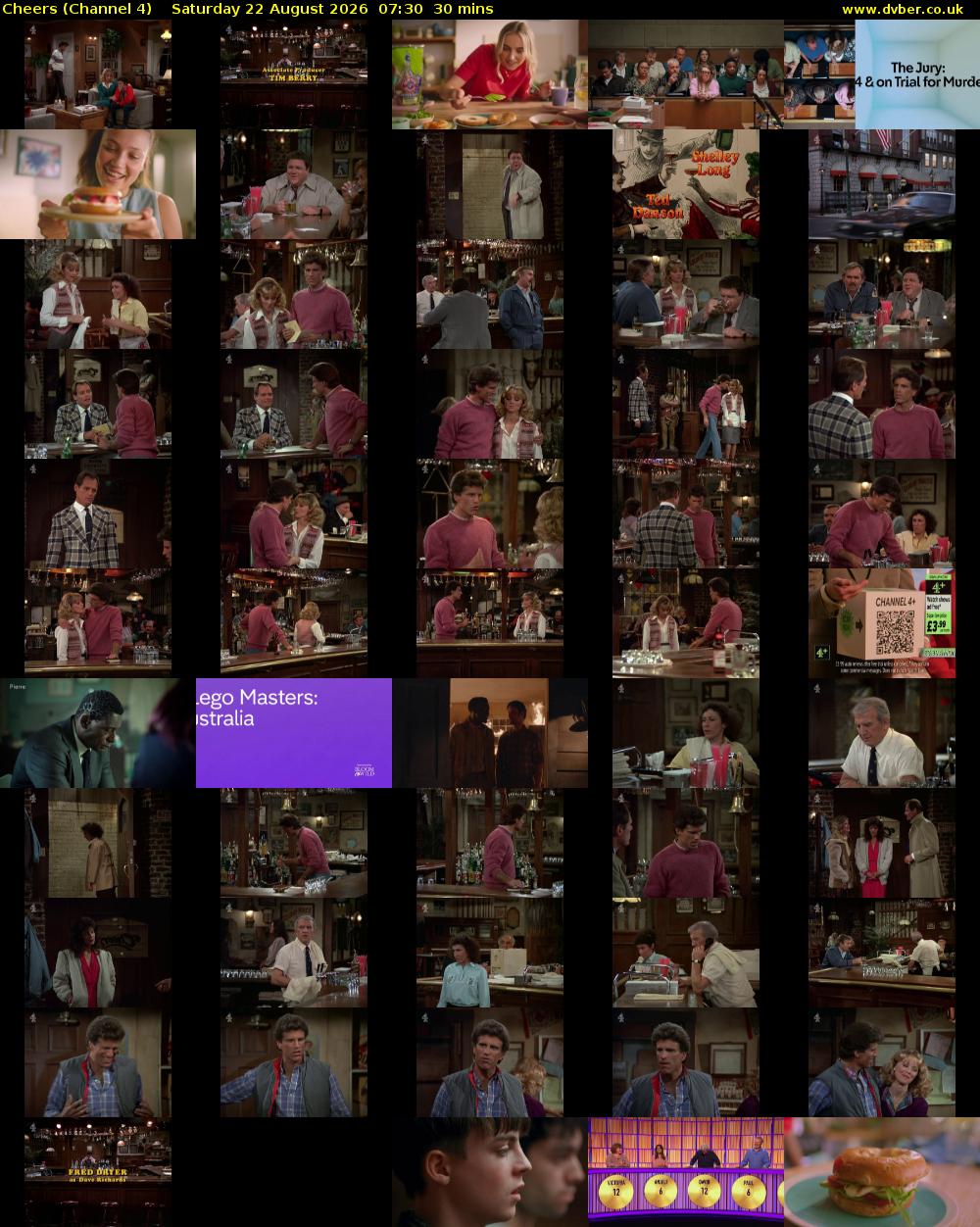 Cheers (Channel 4) Saturday 22 August 2026 07:30 - 08:00