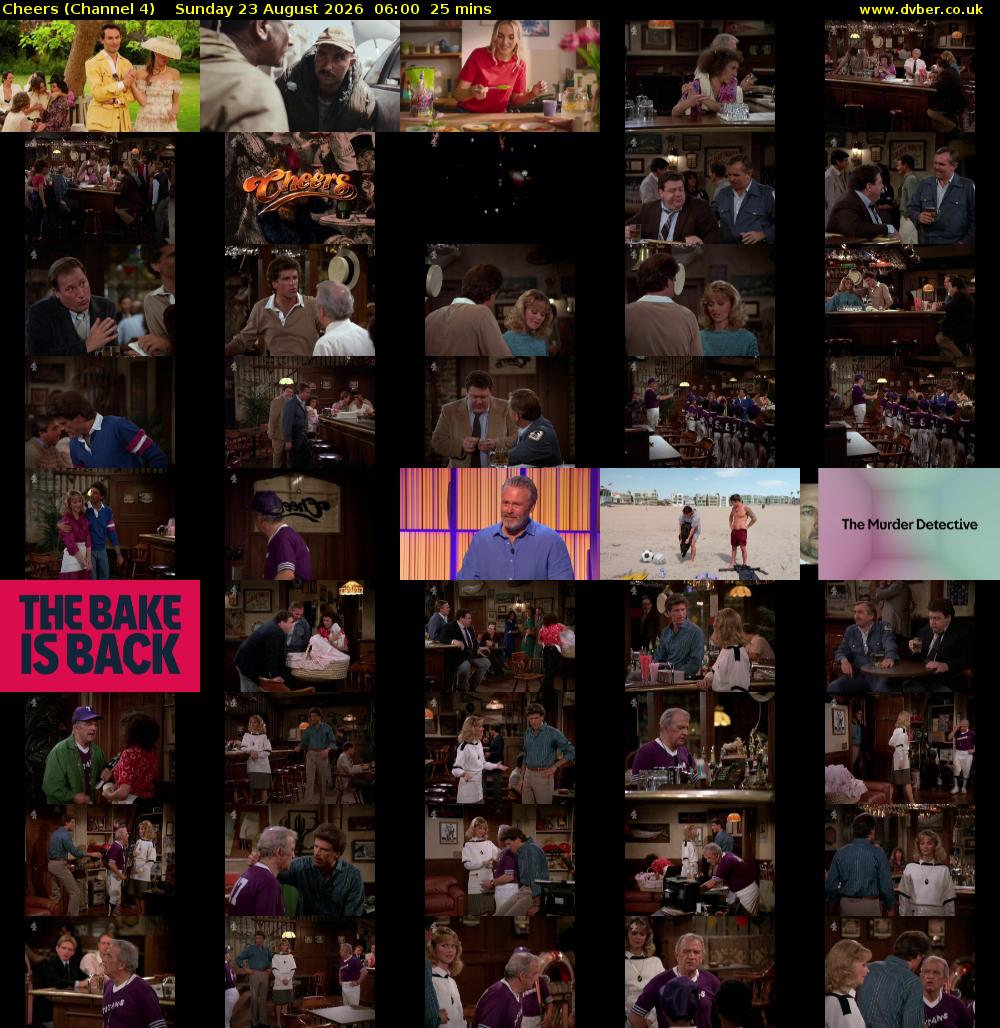 Cheers (Channel 4) Sunday 23 August 2026 06:00 - 06:25