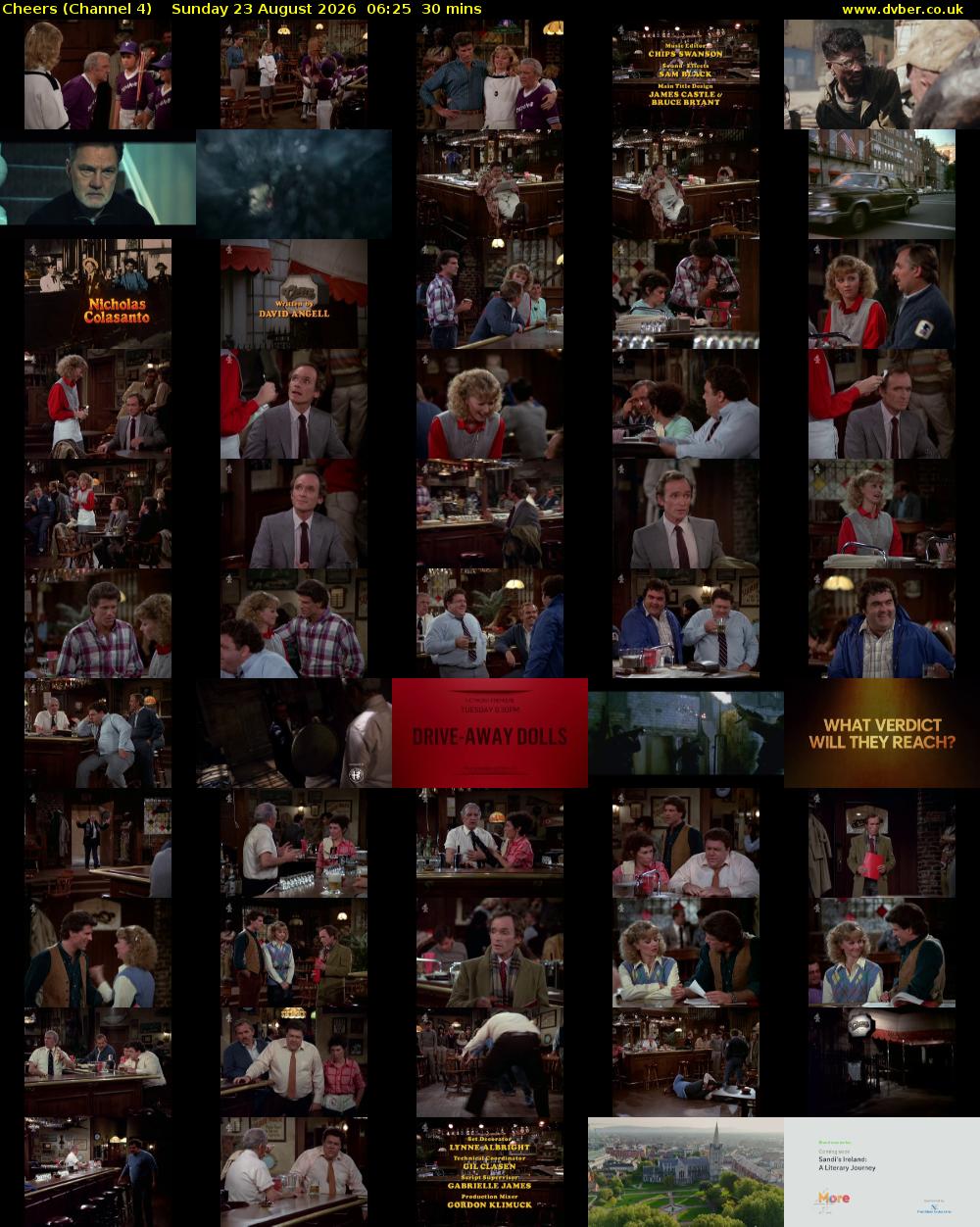 Cheers (Channel 4) Sunday 23 August 2026 06:25 - 06:55
