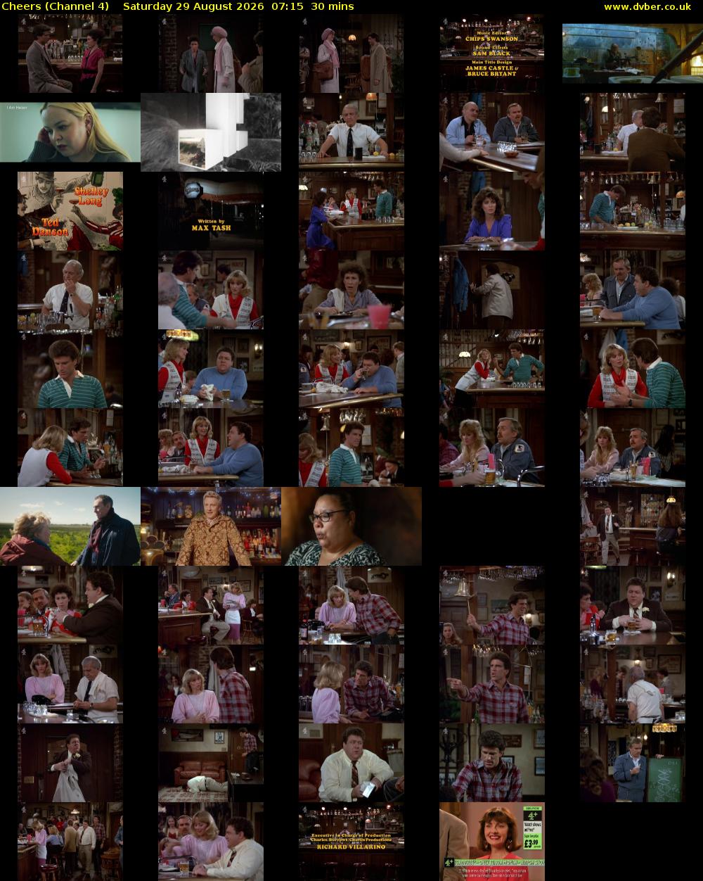 Cheers (Channel 4) Saturday 29 August 2026 07:15 - 07:45