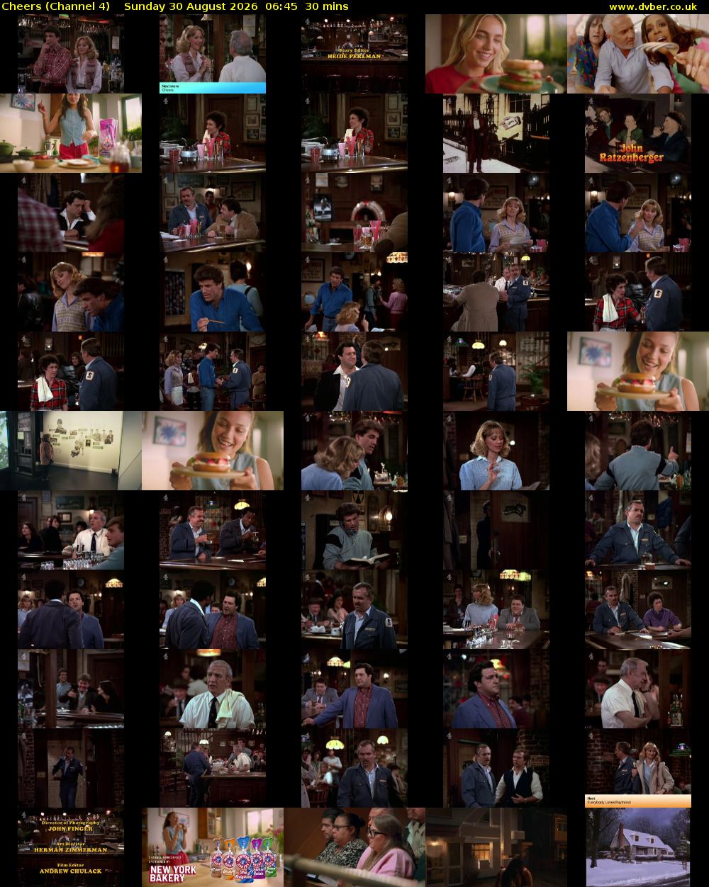 Cheers (Channel 4) Sunday 30 August 2026 06:45 - 07:15