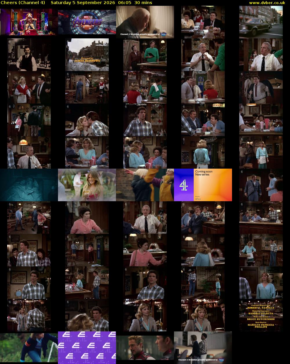 Cheers (Channel 4) Saturday 5 September 2026 06:05 - 06:35