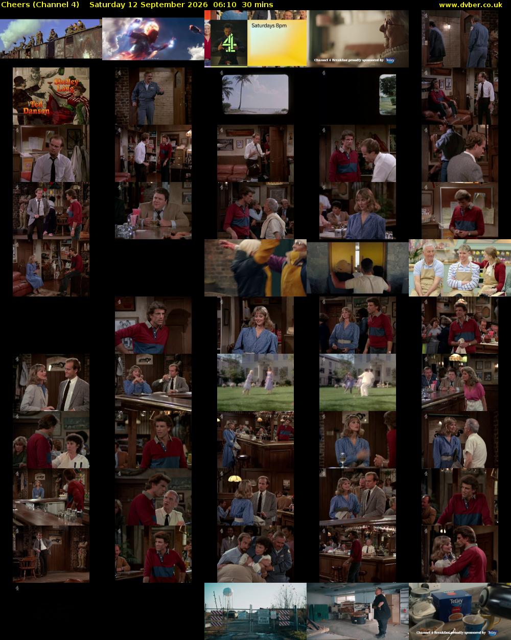Cheers (Channel 4) Saturday 12 September 2026 06:10 - 06:40