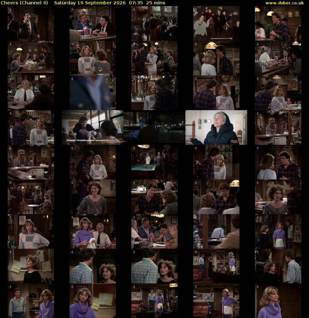 Cheers (Channel 4) Saturday 19 September 2026 07:35 - 08:00