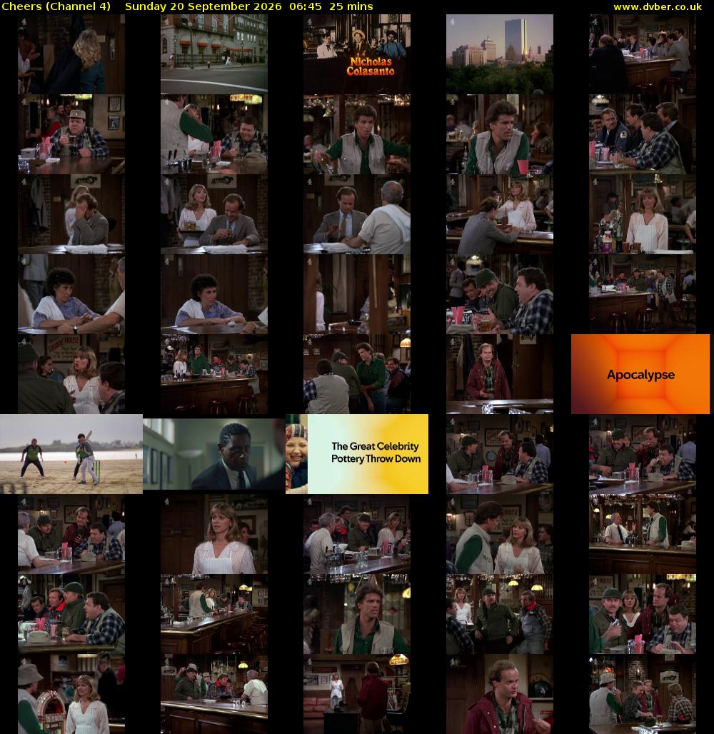 Cheers (Channel 4) Sunday 20 September 2026 06:45 - 07:10