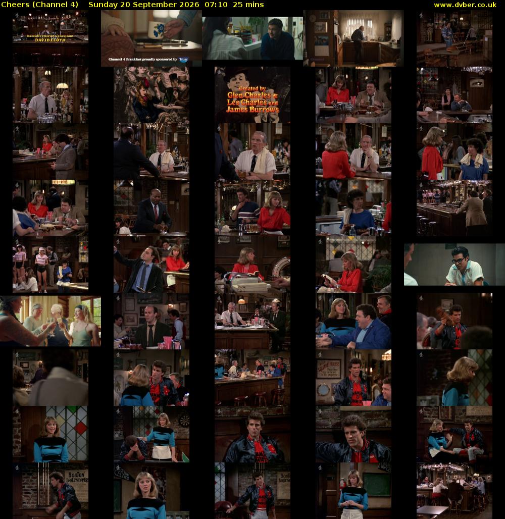 Cheers (Channel 4) Sunday 20 September 2026 07:10 - 07:35