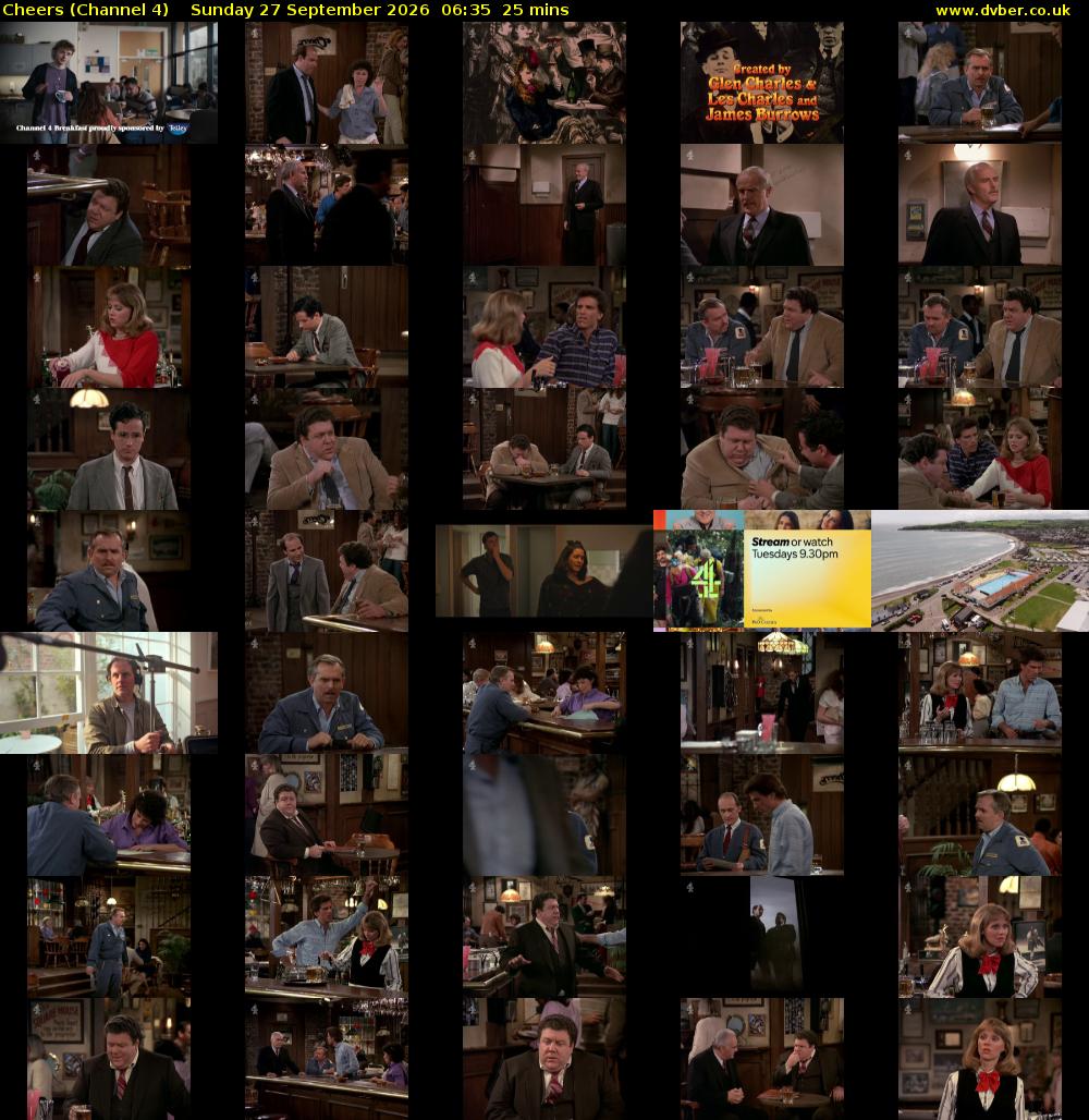 Cheers (Channel 4) Sunday 27 September 2026 06:35 - 07:00