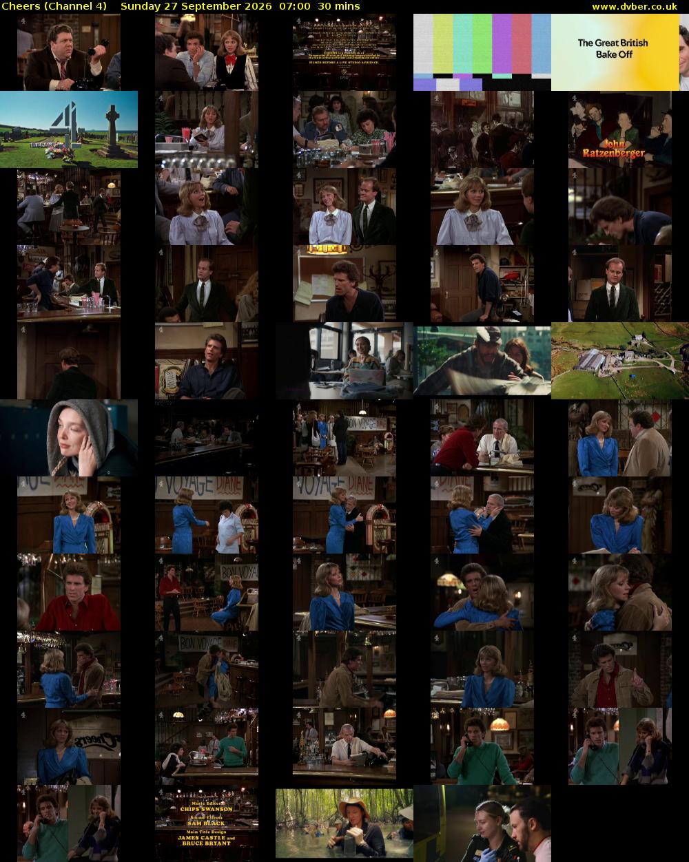 Cheers (Channel 4) Sunday 27 September 2026 07:00 - 07:30