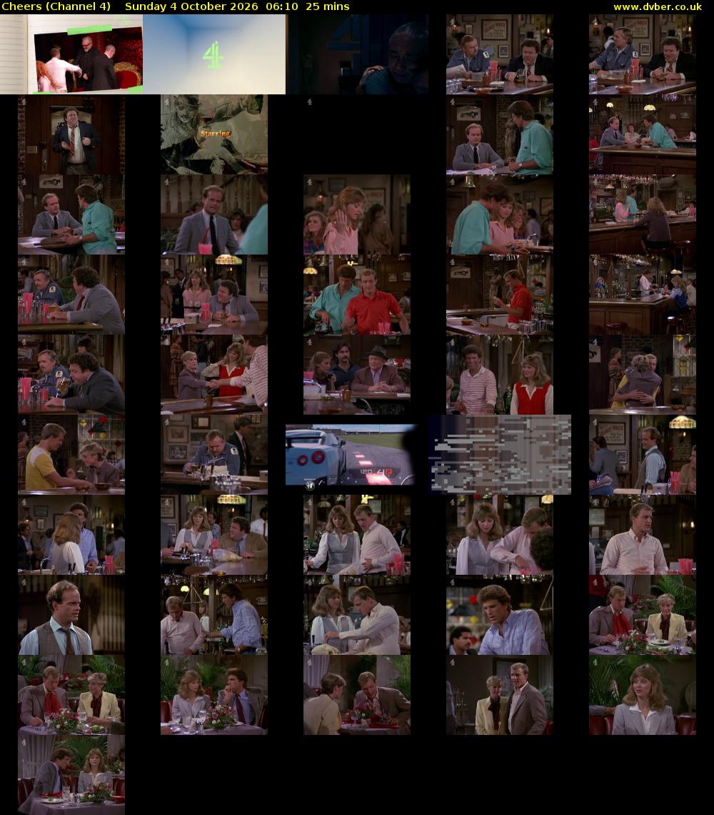 Cheers (Channel 4) Sunday 4 October 2026 06:10 - 06:35