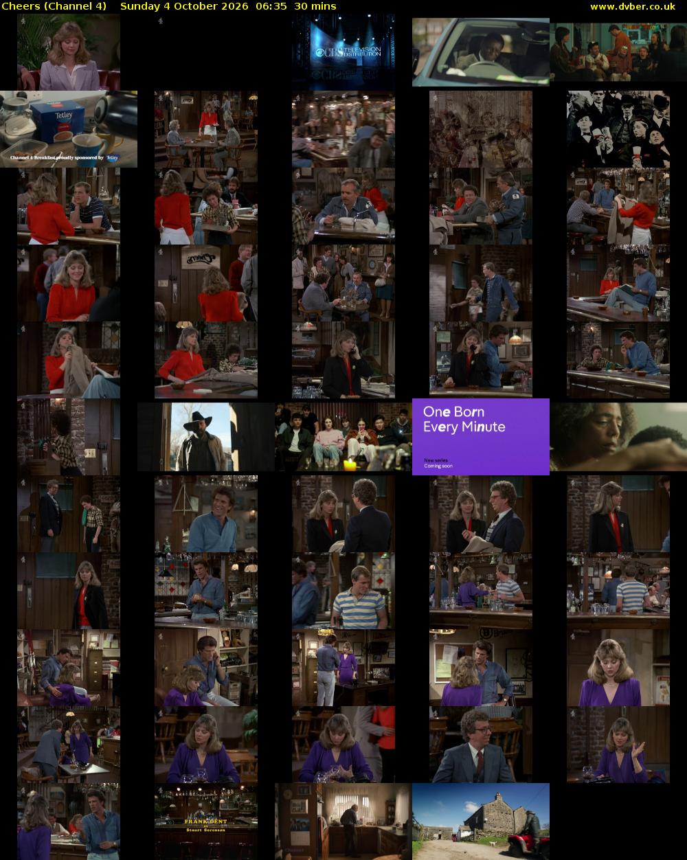 Cheers (Channel 4) Sunday 4 October 2026 06:35 - 07:05