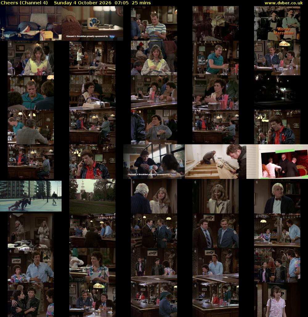 Cheers (Channel 4) Sunday 4 October 2026 07:05 - 07:30