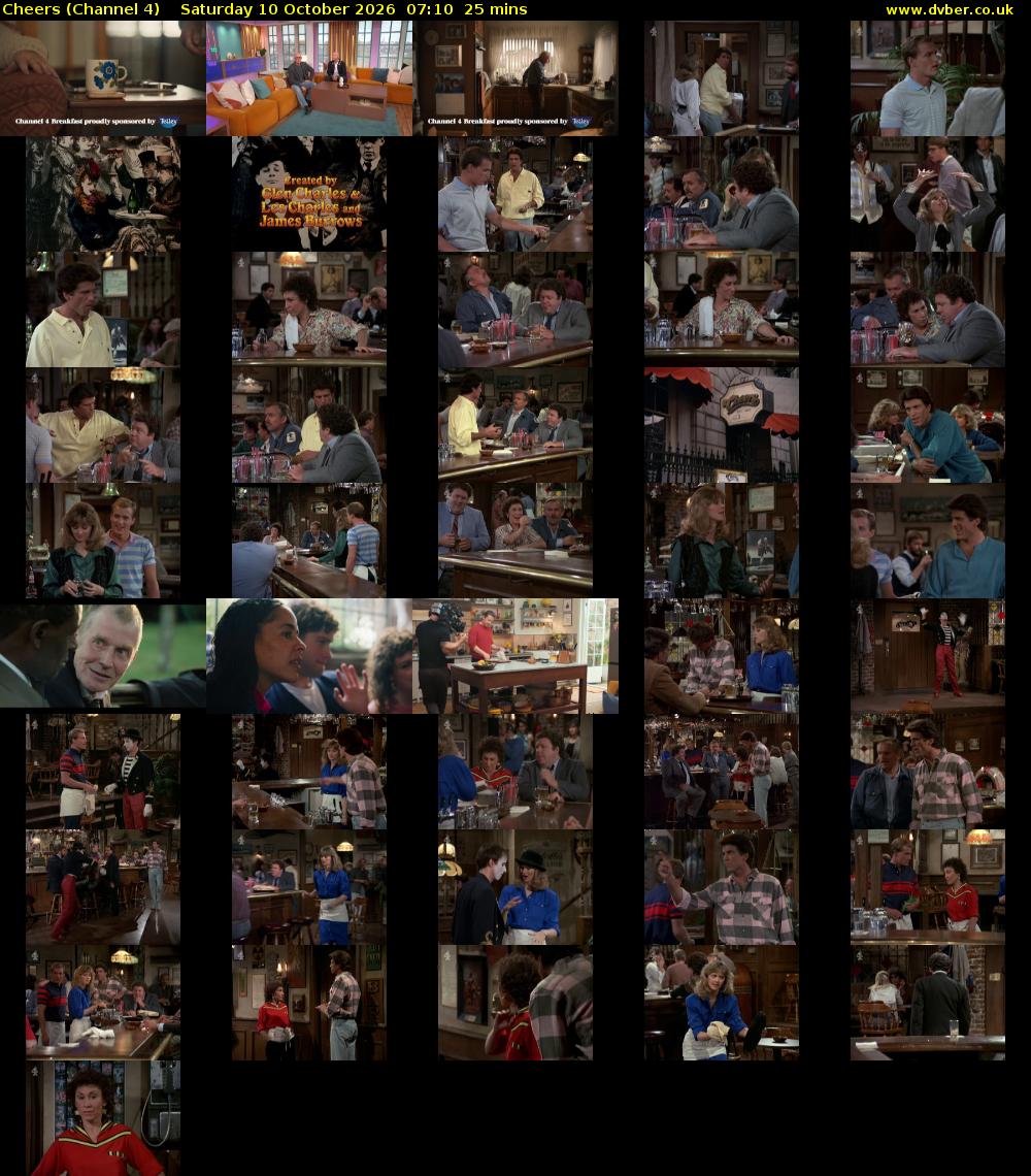 Cheers (Channel 4) Saturday 10 October 2026 07:10 - 07:35