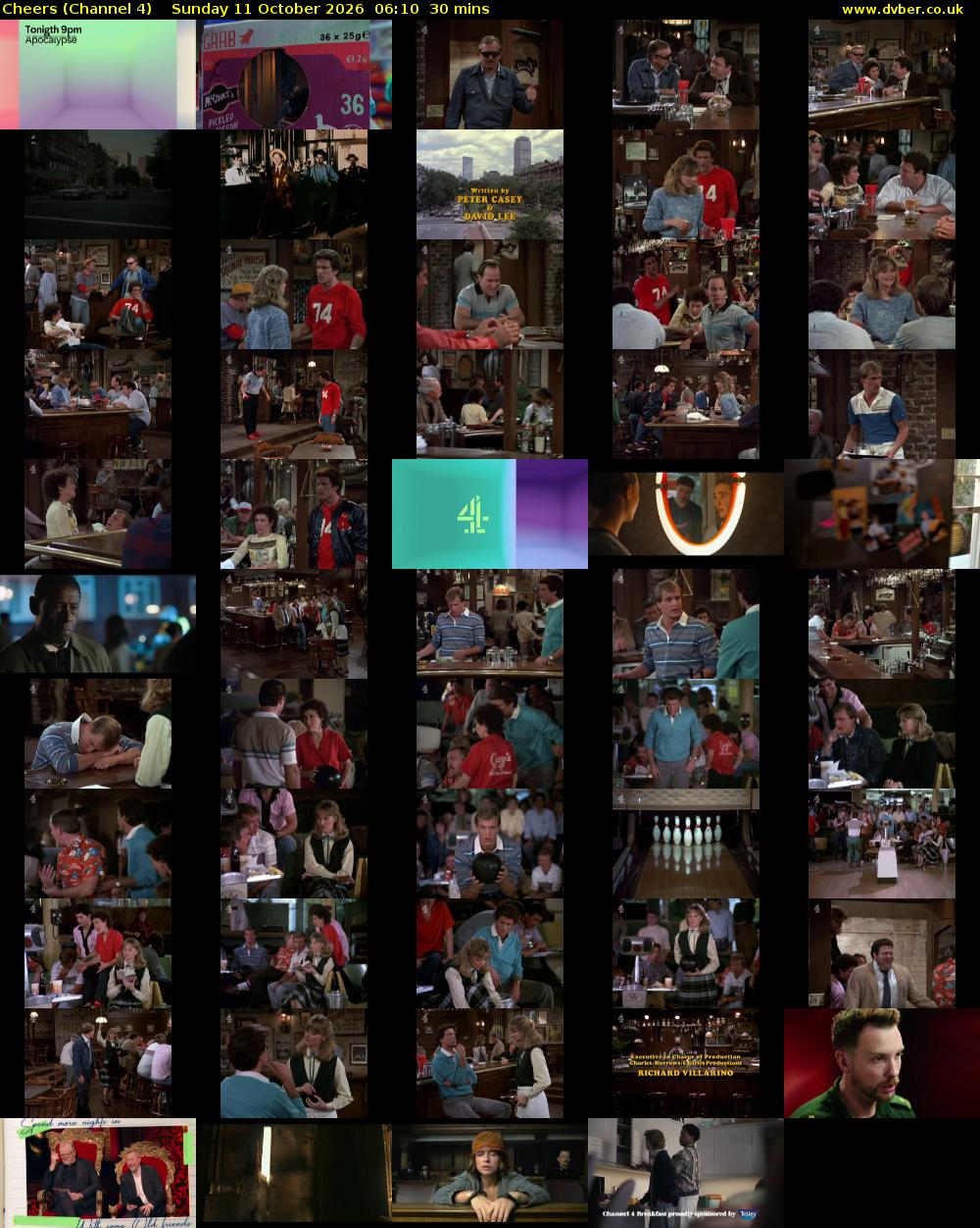 Cheers (Channel 4) Sunday 11 October 2026 06:10 - 06:40
