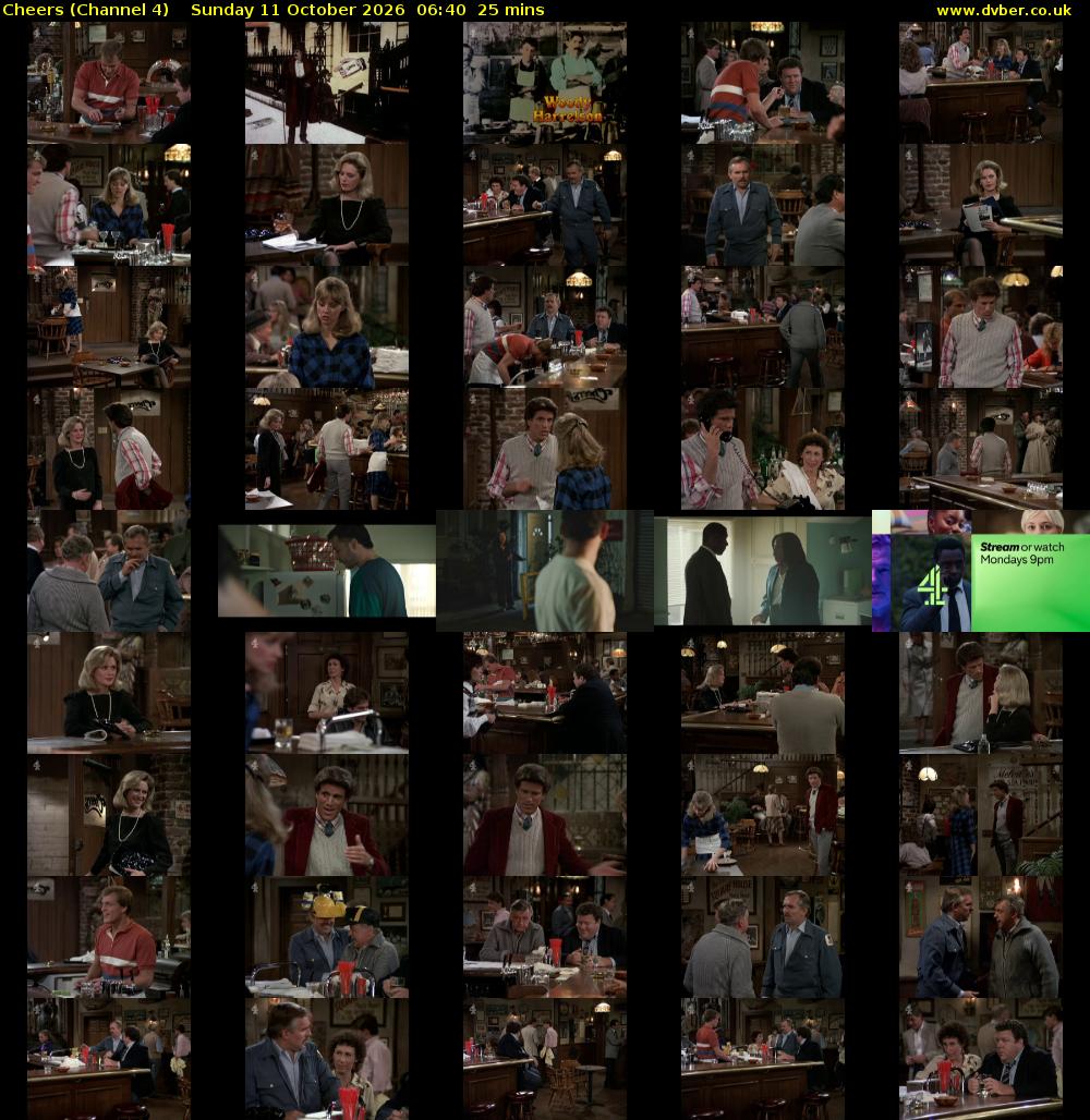 Cheers (Channel 4) Sunday 11 October 2026 06:40 - 07:05