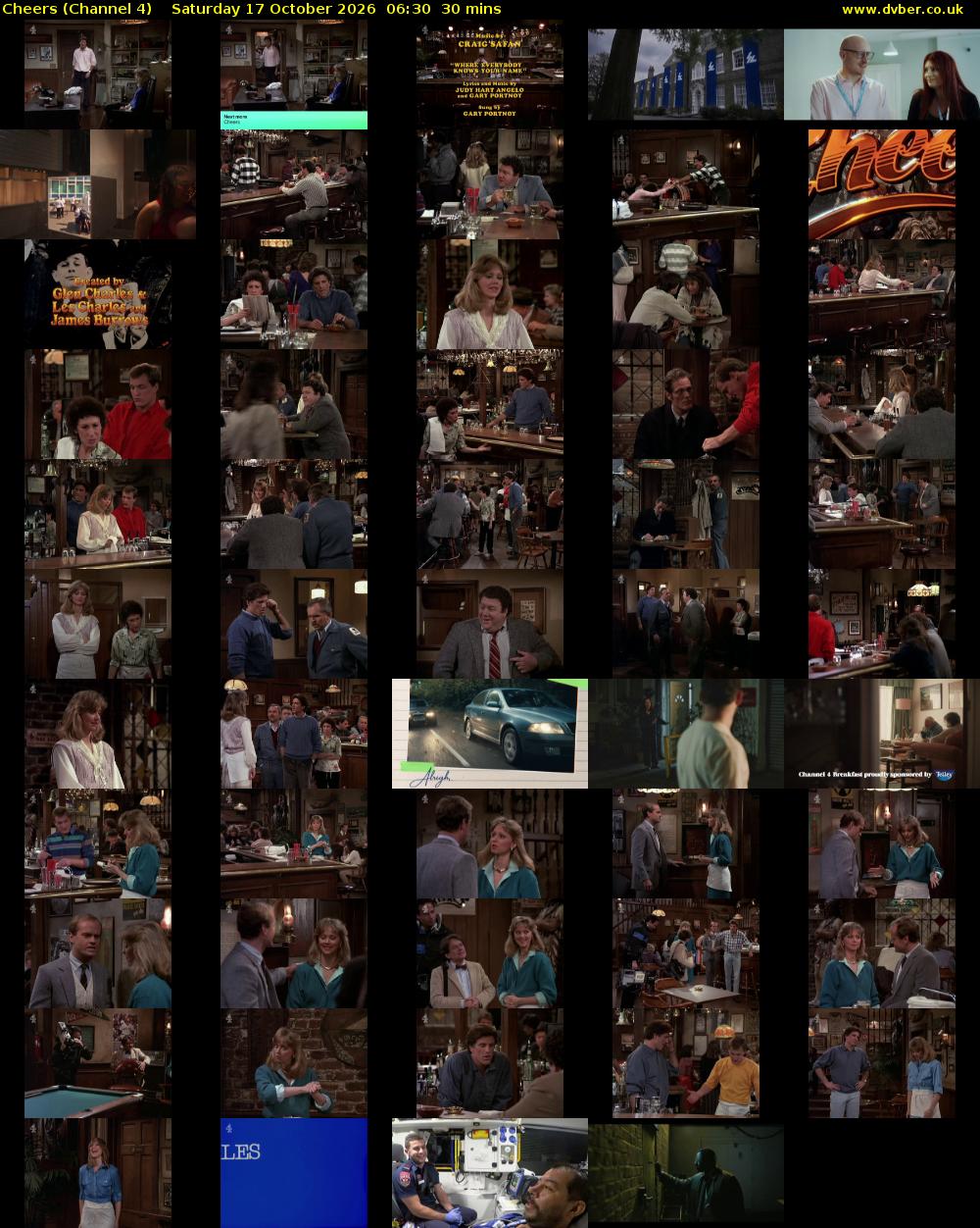 Cheers (Channel 4) Saturday 17 October 2026 06:30 - 07:00