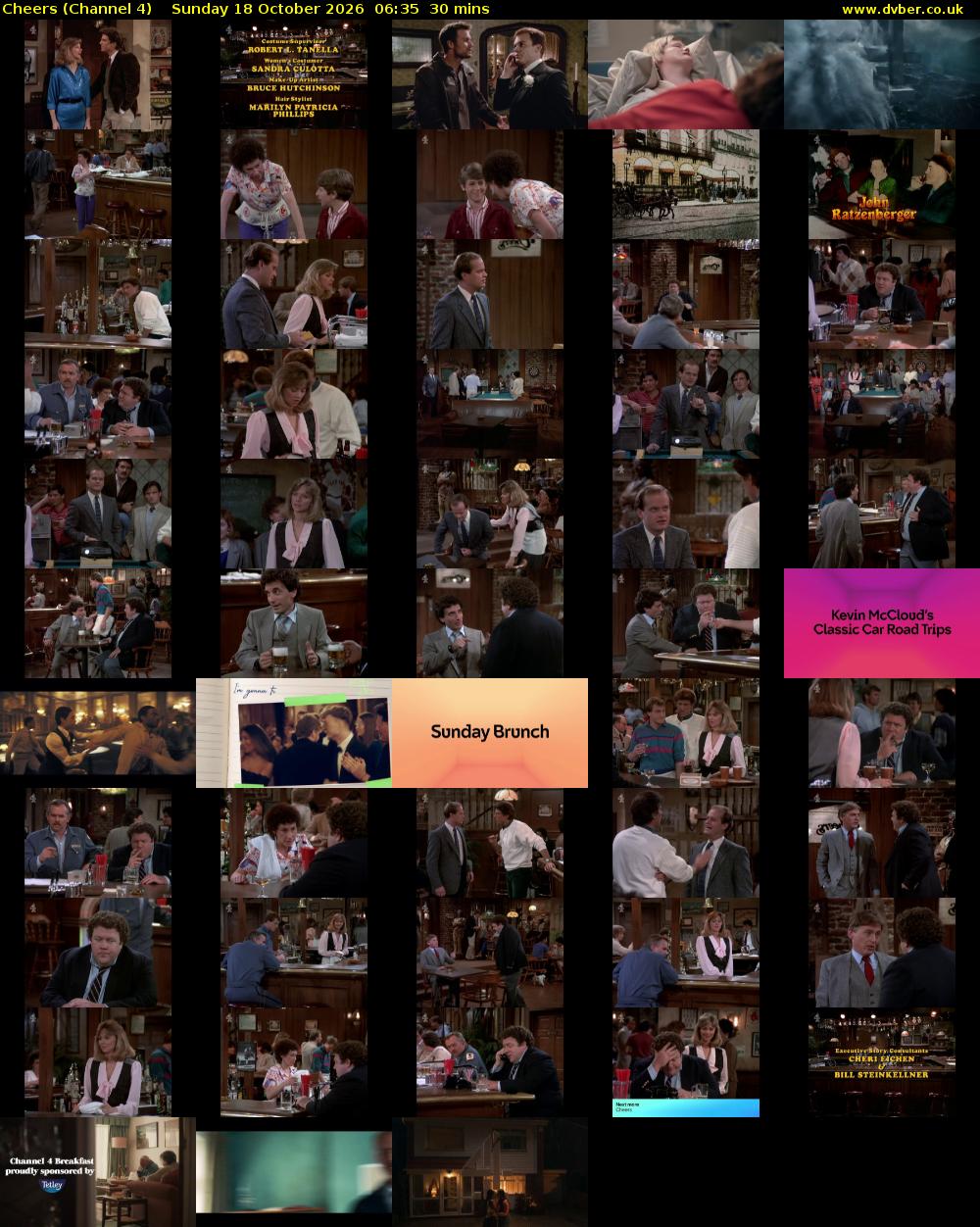 Cheers (Channel 4) Sunday 18 October 2026 06:35 - 07:05