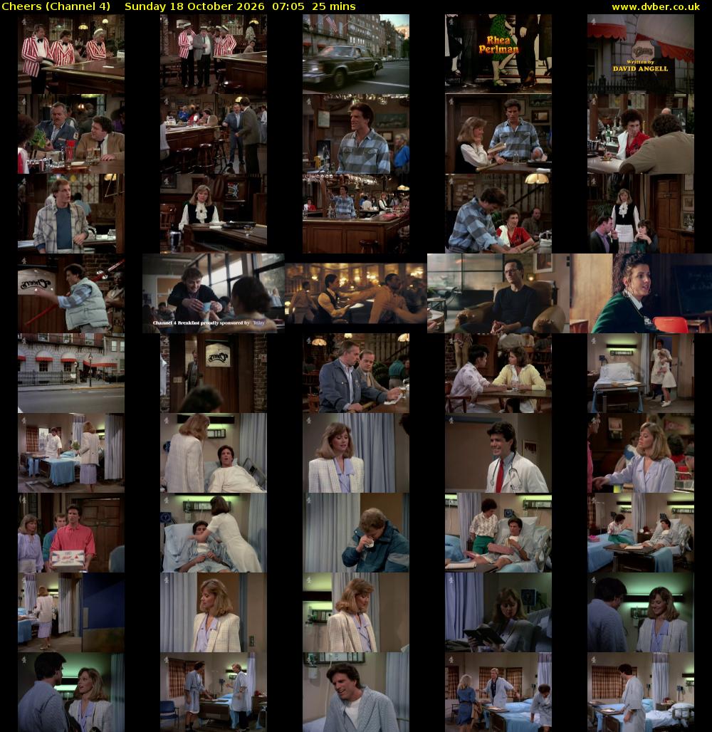 Cheers (Channel 4) Sunday 18 October 2026 07:05 - 07:30