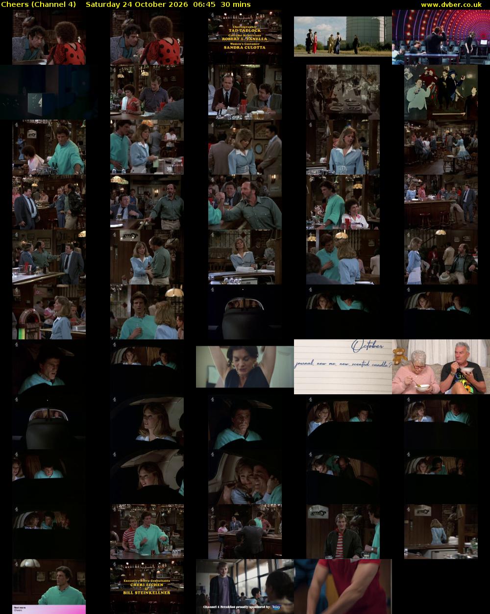 Cheers (Channel 4) Saturday 24 October 2026 06:45 - 07:15
