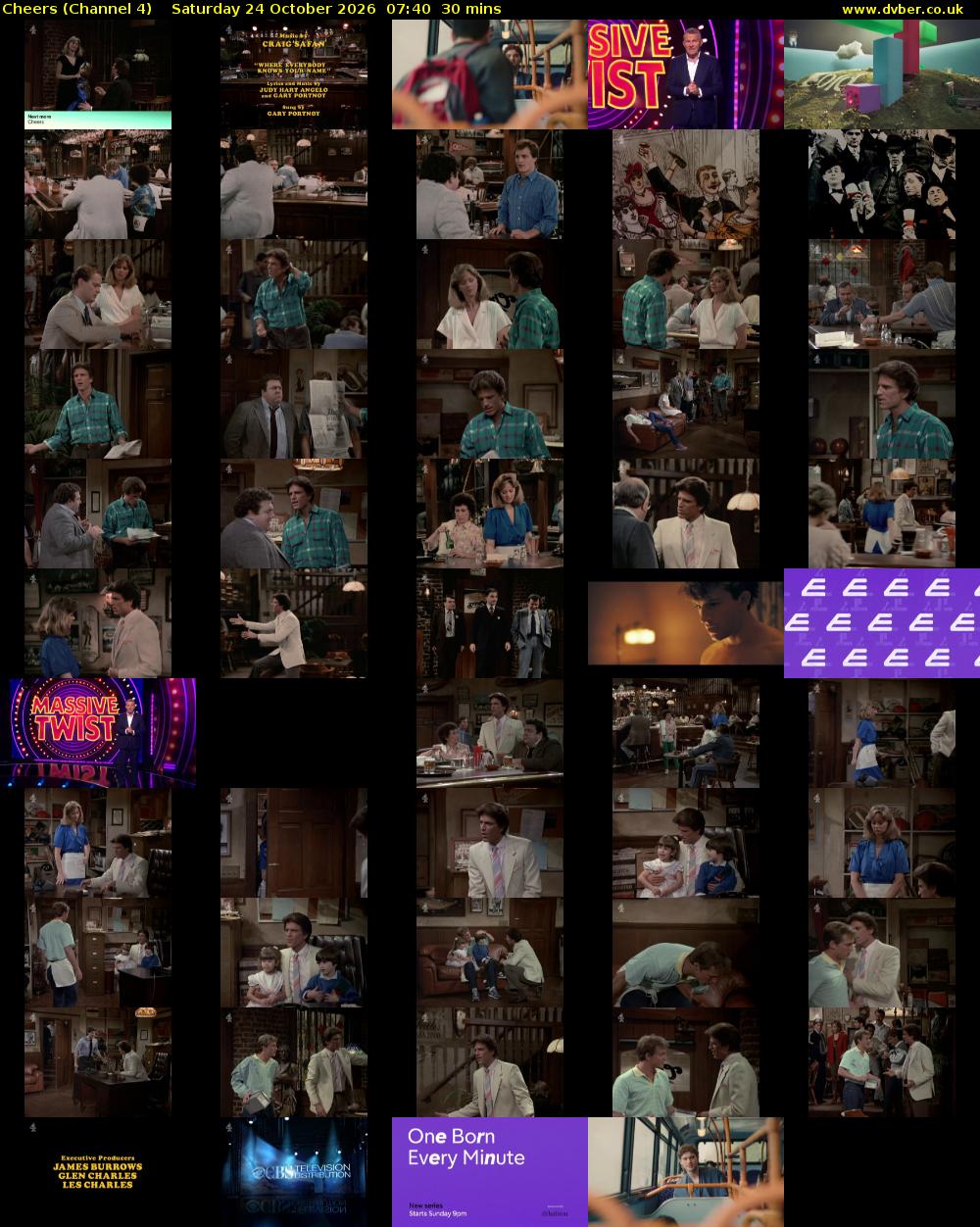 Cheers (Channel 4) Saturday 24 October 2026 07:40 - 08:10