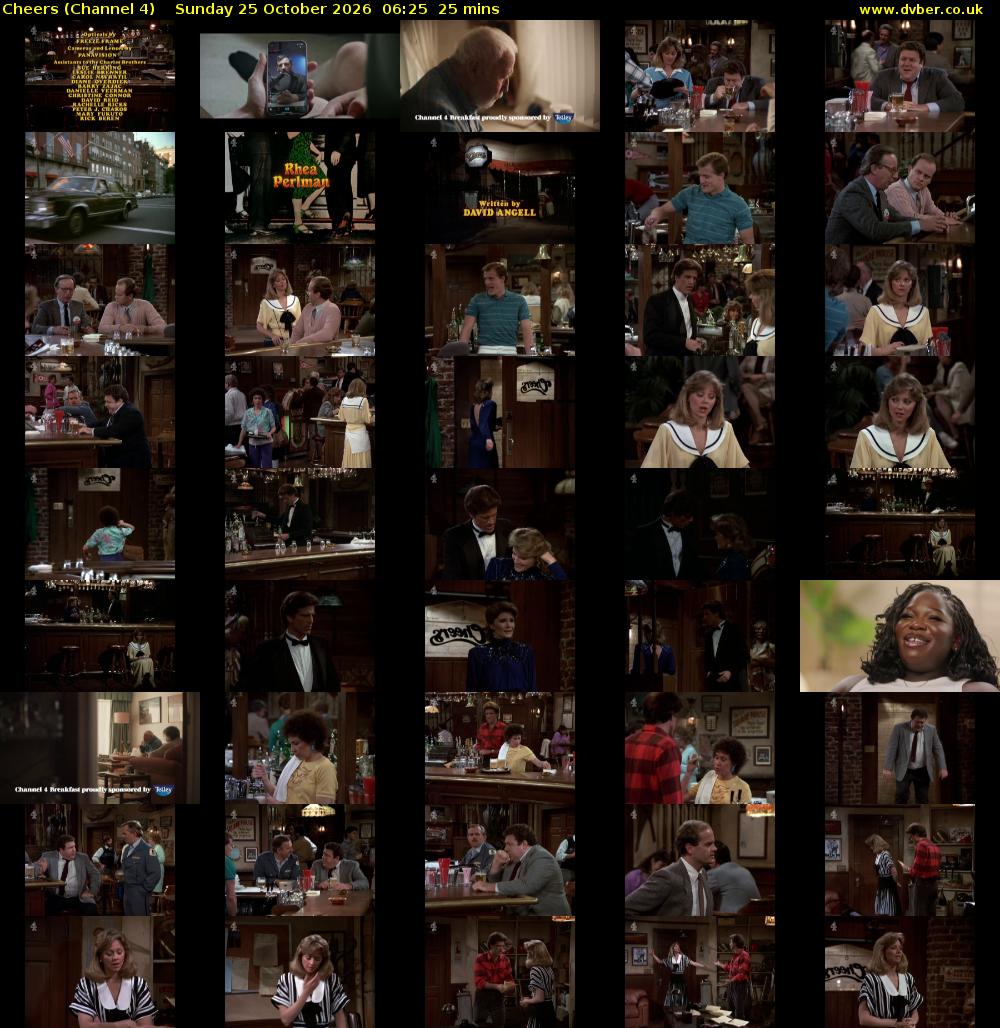 Cheers (Channel 4) Sunday 25 October 2026 06:25 - 06:50