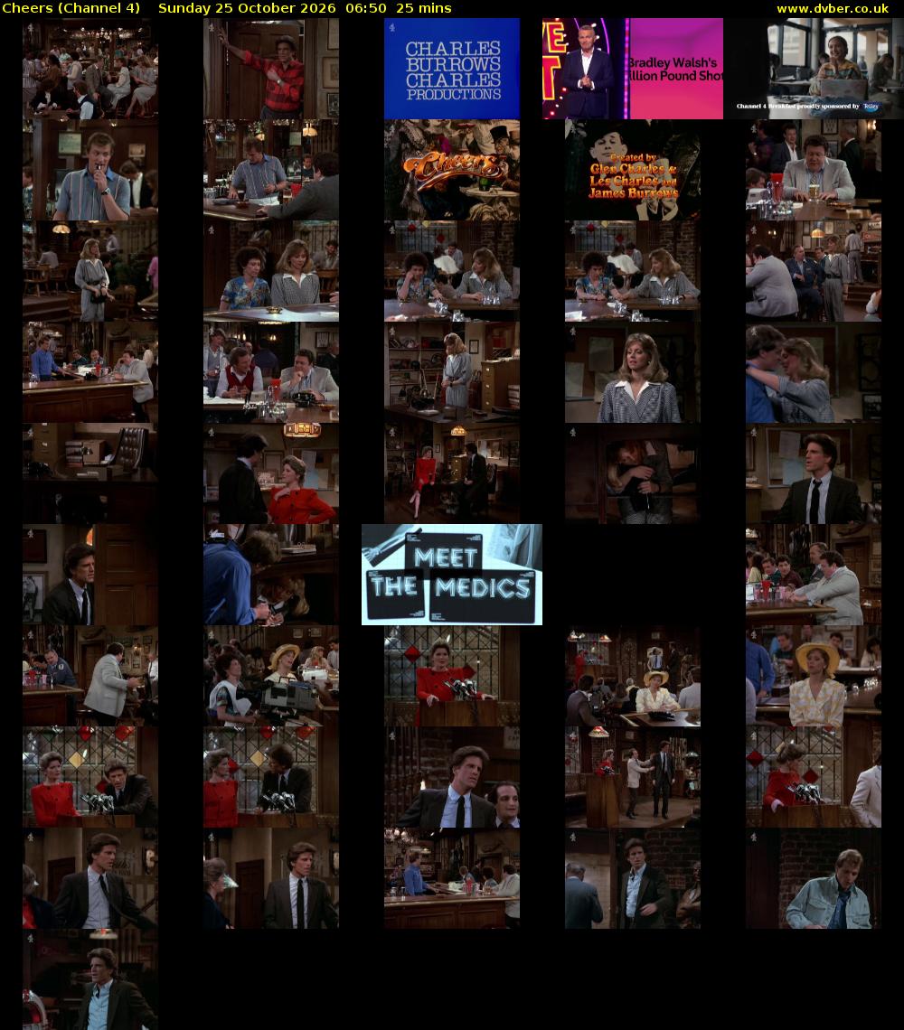 Cheers (Channel 4) Sunday 25 October 2026 06:50 - 07:15