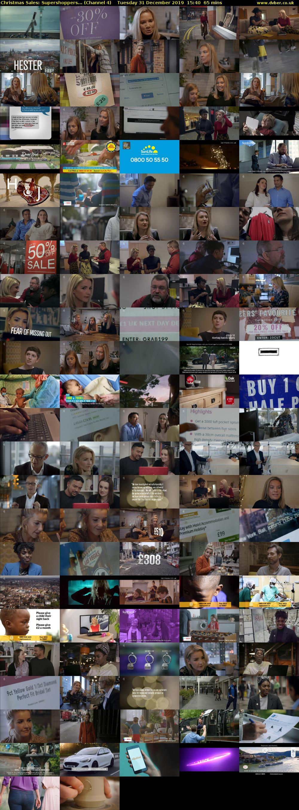 Christmas Sales: Supershoppers... (Channel 4) Tuesday 31 December 2019 15:40 - 16:45
